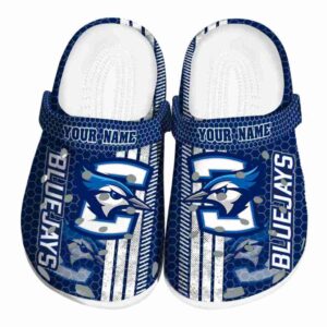 customized creighton bluejays contrasting stripes clog best selling