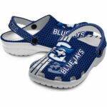customized creighton bluejays contrasting stripes clog best selling