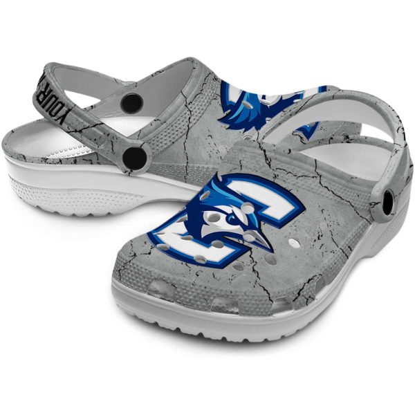 customized creighton bluejays cracked texture clog high quality
