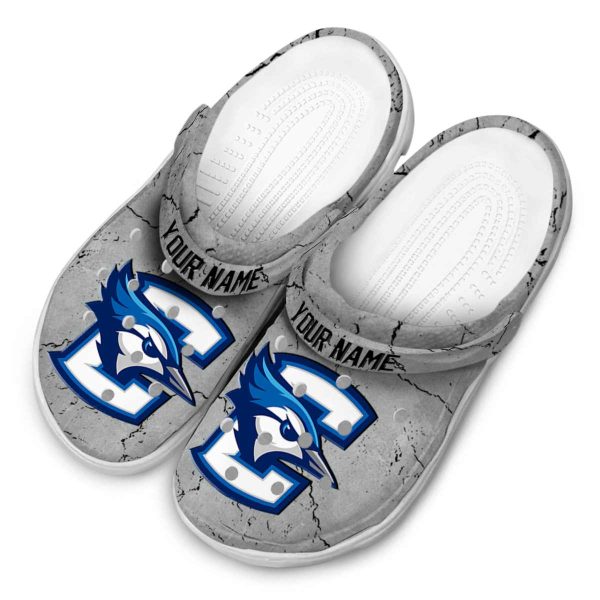 customized creighton bluejays cracked texture clog latest model