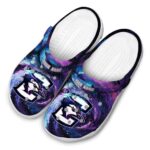 customized creighton bluejays galaxy swirl clog best selling