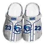 customized creighton bluejays pinstripe pattern clog best selling