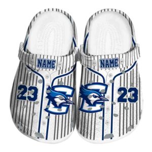customized creighton bluejays pinstripe pattern clog best selling