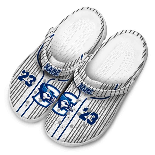 customized creighton bluejays pinstripe pattern clog latest model