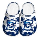 customized creighton bluejays splatter pattern clog best selling