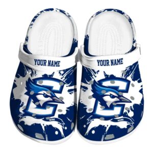 customized creighton bluejays splatter pattern clog best selling