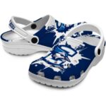 customized creighton bluejays splatter pattern clog best selling