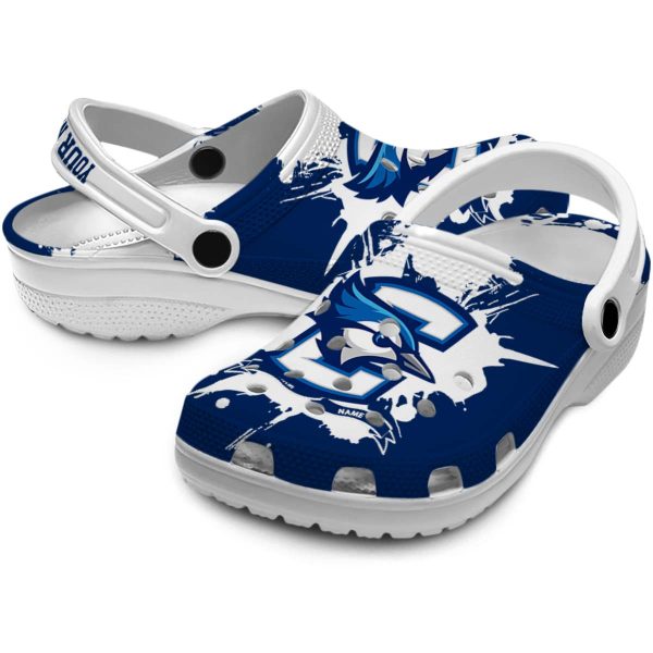 customized creighton bluejays splatter pattern clog high quality