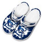 customized creighton bluejays splatter pattern clog best selling