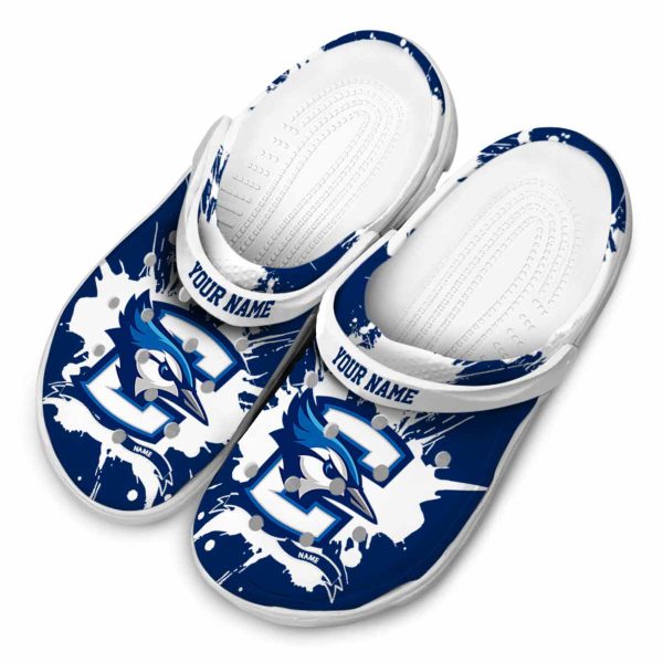 customized creighton bluejays splatter pattern clog latest model