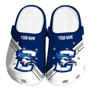 customized creighton bluejays striped accents clog best selling