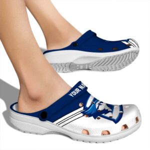 customized creighton bluejays striped accents clog fashion forward