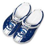 customized creighton bluejays vertical stripes clog best selling