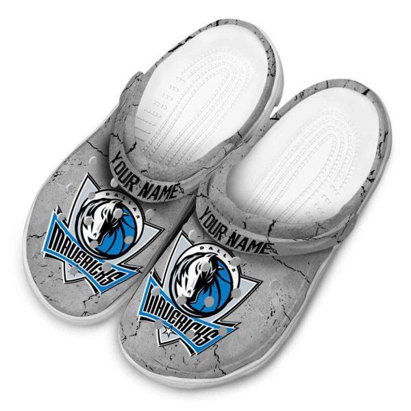 customized dallas mavericks cracked texture clog latest model