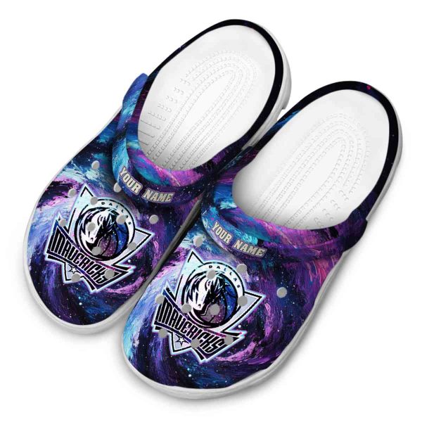 customized dallas mavericks galaxy swirl clog latest model