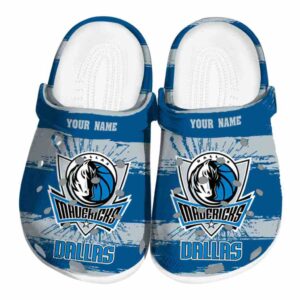 customized dallas mavericks paint splatter graphics clog best selling