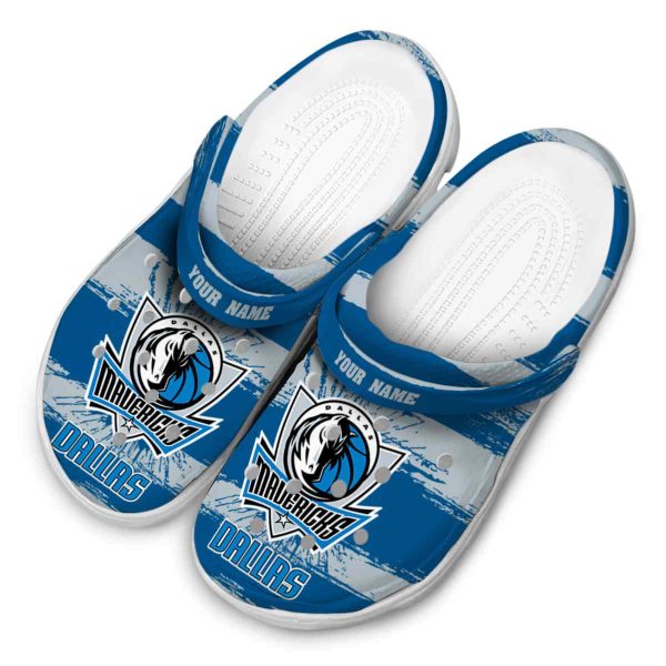 customized dallas mavericks paint splatter graphics clog latest model
