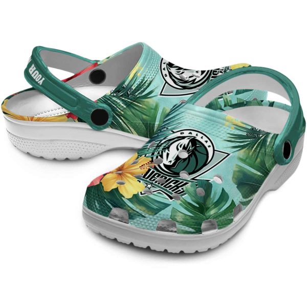 customized dallas mavericks tropical vibes clog high quality