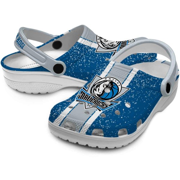 customized dallas mavericks vertical stripes clog high quality