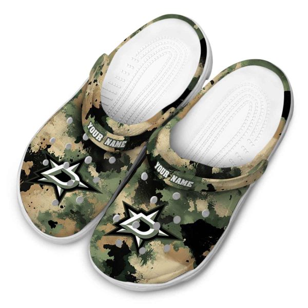 customized dallas stars camouflage craze clog latest model