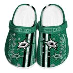 customized dallas stars contrasting stripes clog best selling