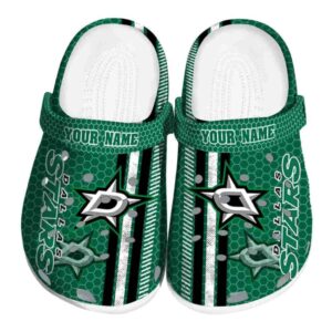 customized dallas stars contrasting stripes clog best selling