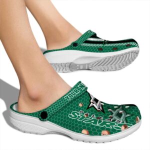 customized dallas stars contrasting stripes clog fashion forward