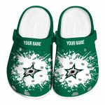 customized dallas stars splatter background clog best selling