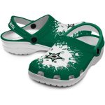 customized dallas stars splatter background clog best selling