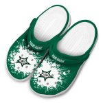 customized dallas stars splatter background clog best selling