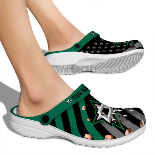 customized dallas stars star spangled graphic clog fashion forward