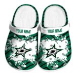 customized dallas stars zigzag paint burst clog best selling