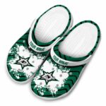 customized dallas stars zigzag paint burst clog best selling