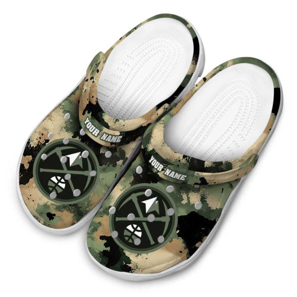 customized denver nuggets camouflage craze clog latest model
