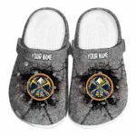 customized denver nuggets cracked ground texture clog best selling