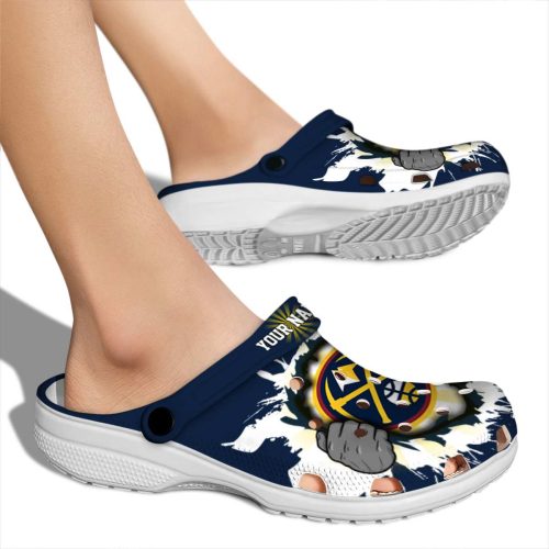 customized denver nuggets gripping hand clog fashion forward
