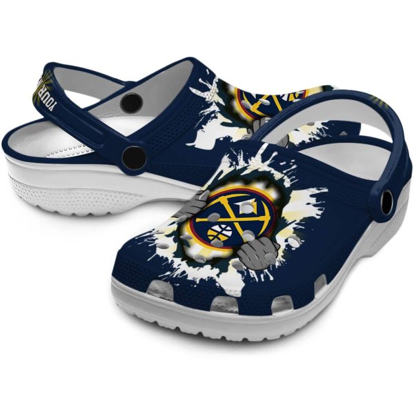customized denver nuggets gripping hand clog high quality