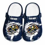 customized denver nuggets splash motif background clog best selling