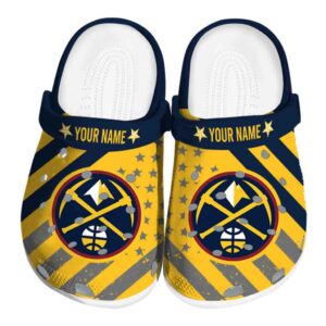 customized denver nuggets star spangled graphic clog best selling