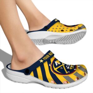 customized denver nuggets star spangled graphic clog fashion forward