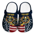 customized denver nuggets star spangled side pattern clog best selling