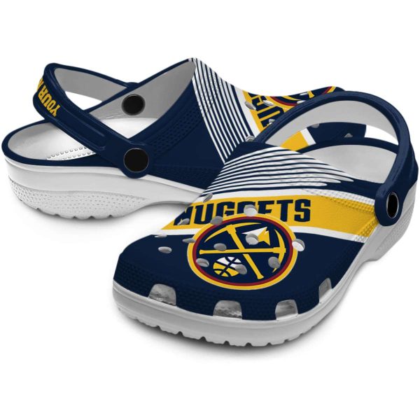 customized denver nuggets vibrant dual tone clog high quality