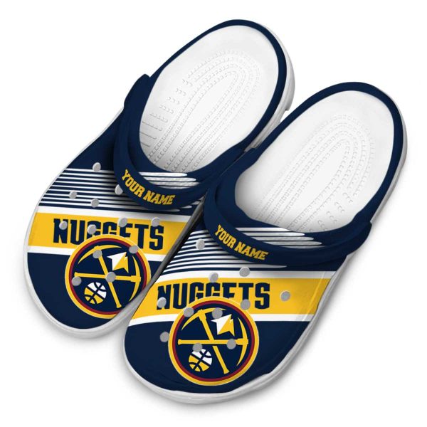 customized denver nuggets vibrant dual tone clog latest model