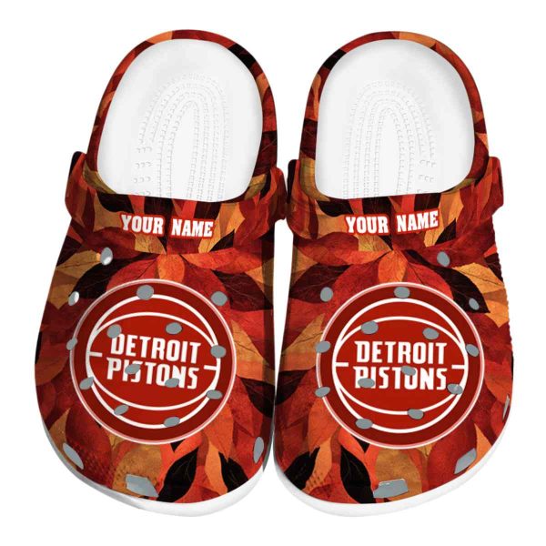 customized detroit pistons autumn leaves clog best selling