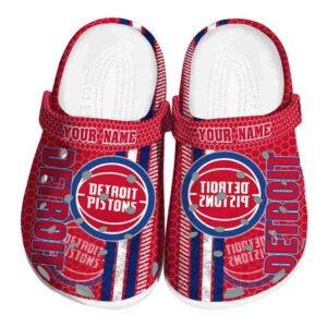 customized detroit pistons contrasting stripes clog best selling