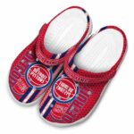 customized detroit pistons contrasting stripes clog best selling
