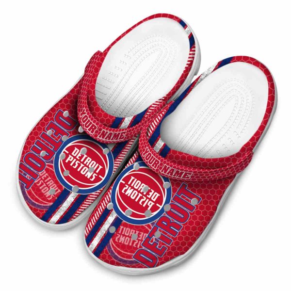customized detroit pistons contrasting stripes clog latest model