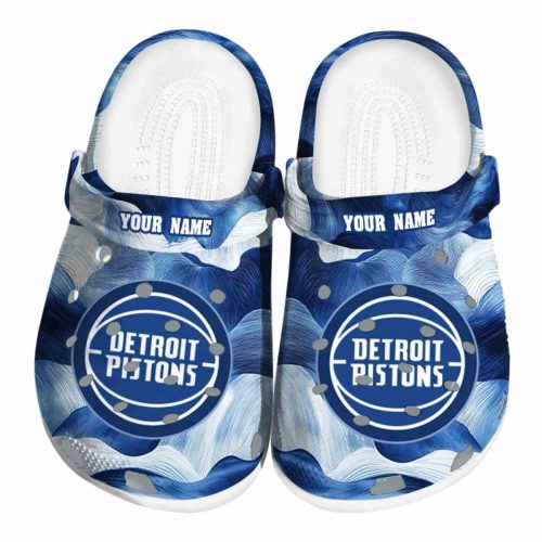 customized detroit pistons ocean waves clog best selling