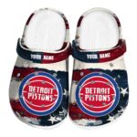 customized detroit pistons patriotic stripes clog best selling