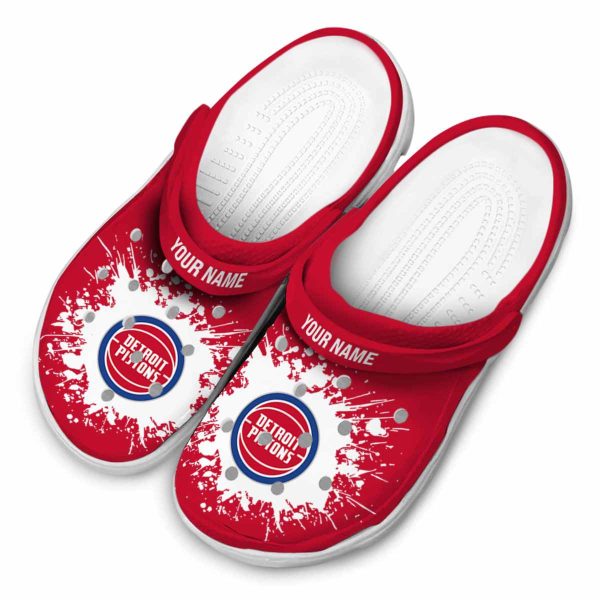 customized detroit pistons splatter background clog latest model